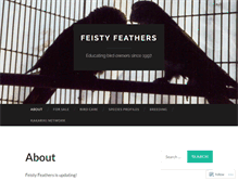 Tablet Screenshot of feistyfeathers.com